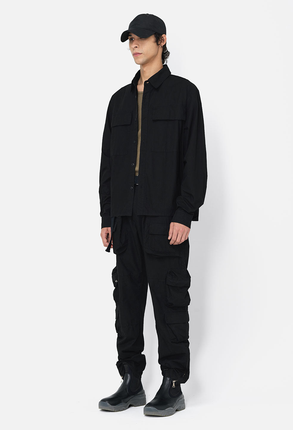 Cotton Himalayan Work Shirt / Black - JOHN ELLIOTT