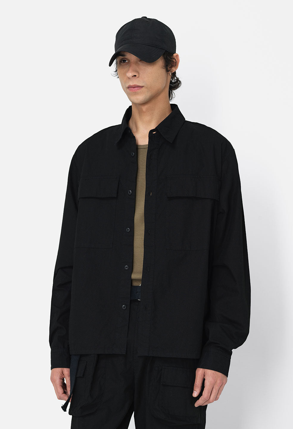 Cotton Himalayan Work Shirt / Black - JOHN ELLIOTT