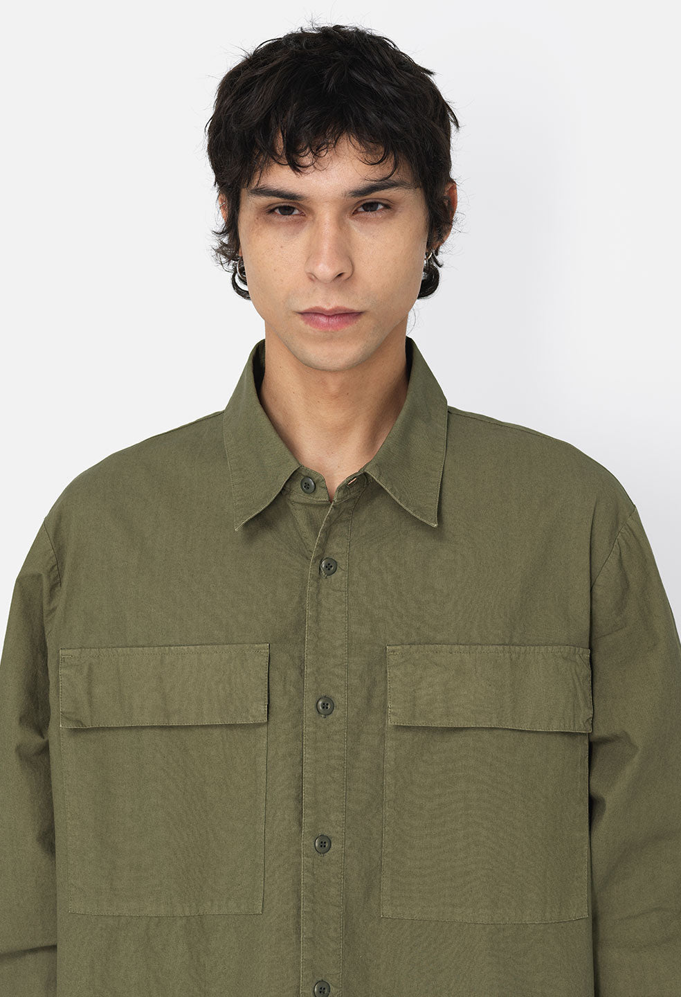 Cotton Himalayan Work Shirt / Juniper - JOHN ELLIOTT