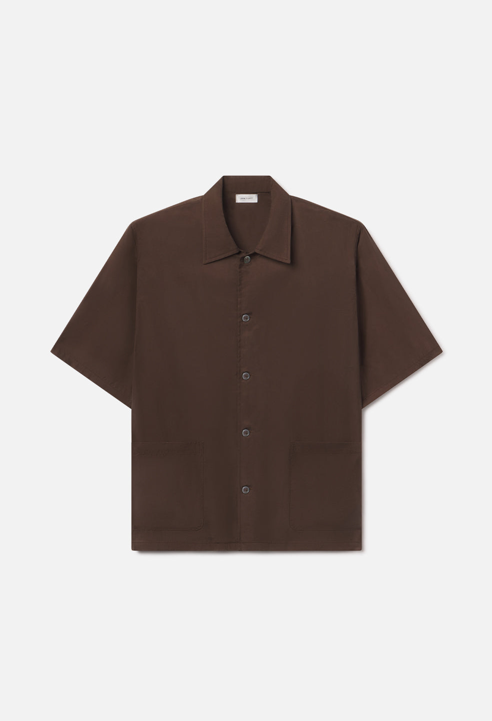 Cupro Smoking Shirt / Espresso