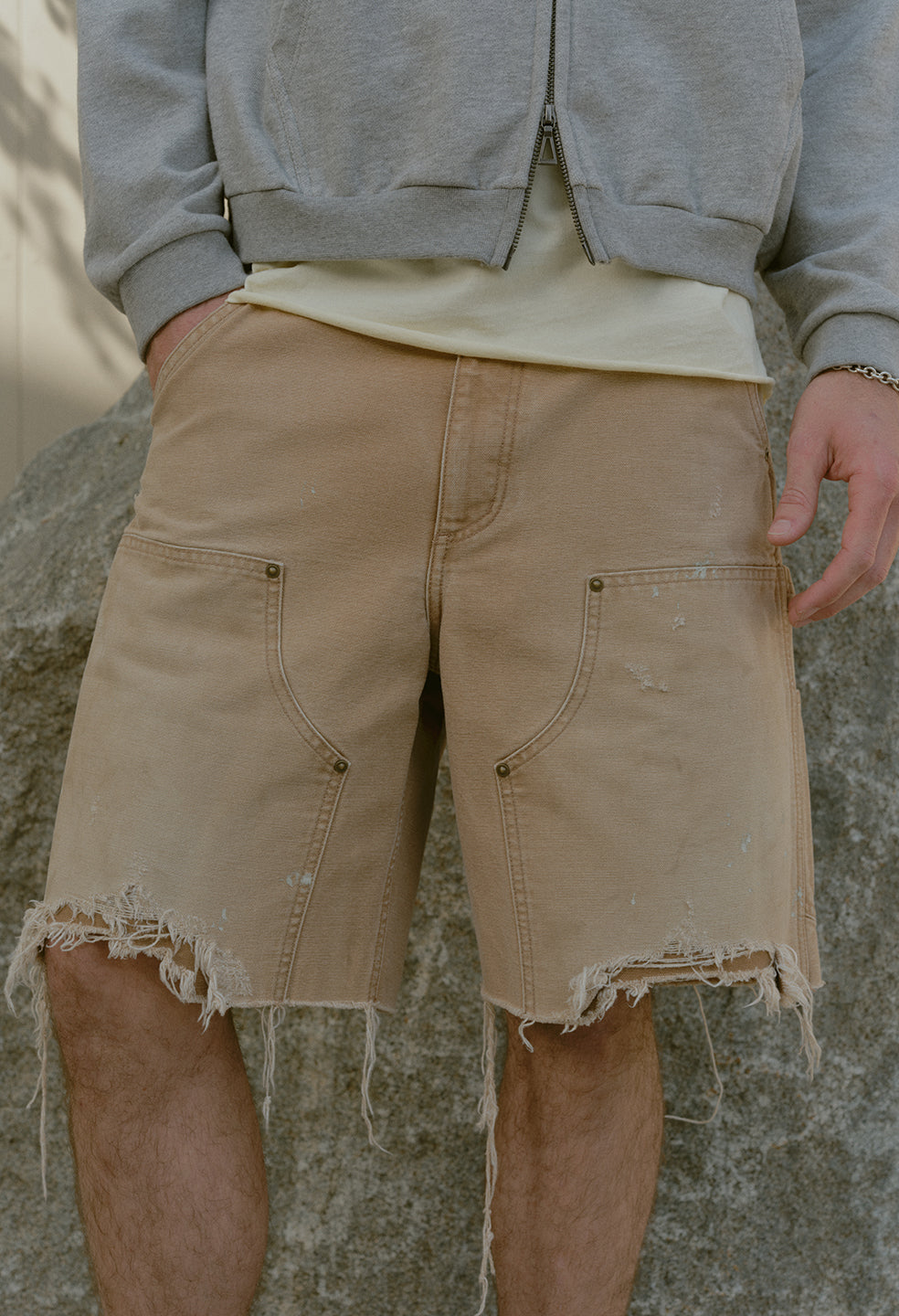 Cut Off Work Desert Snow Cut-Off Work Short / Washed Camel