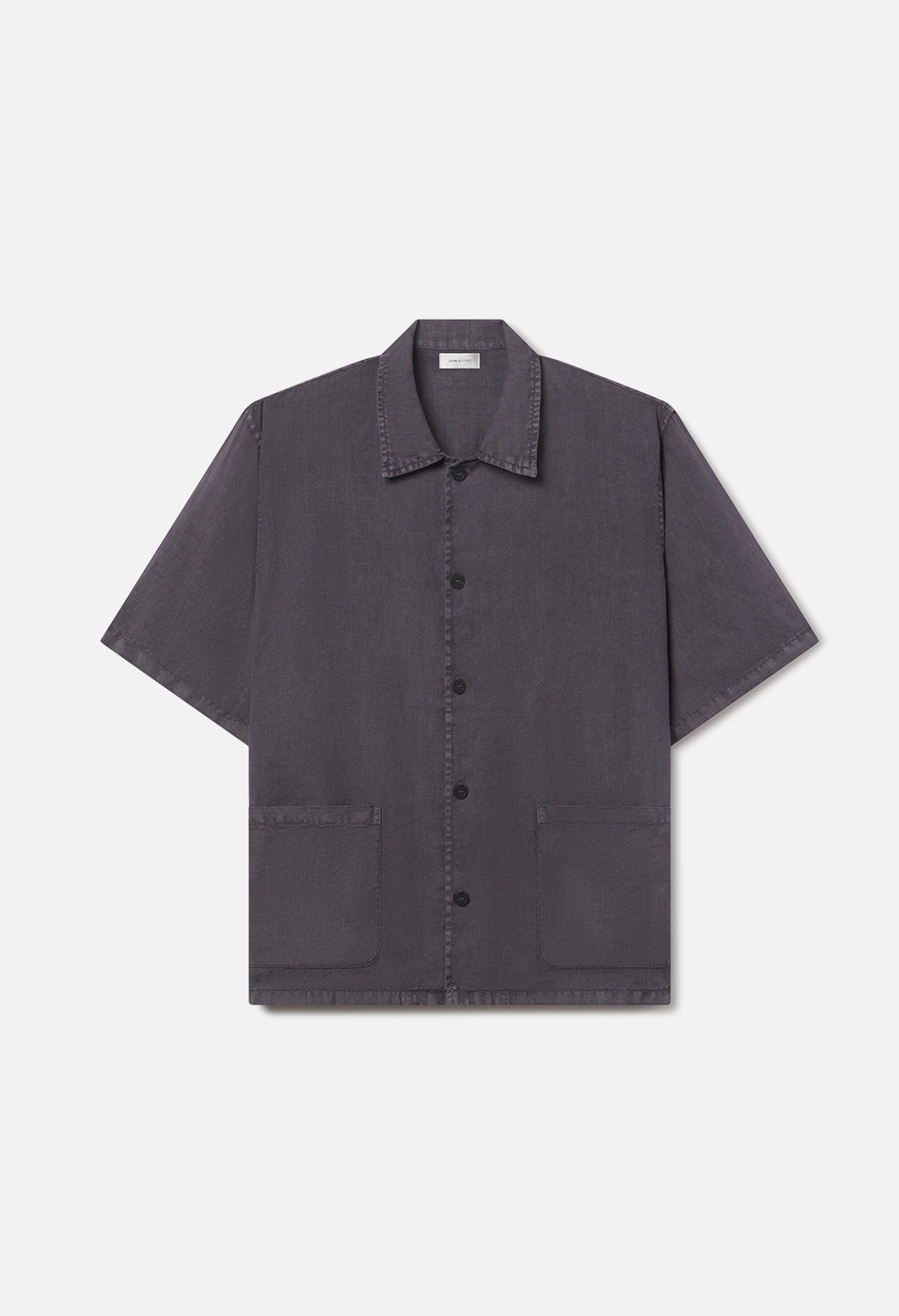 Nigril Linen Smoking Shirt / Washed Black