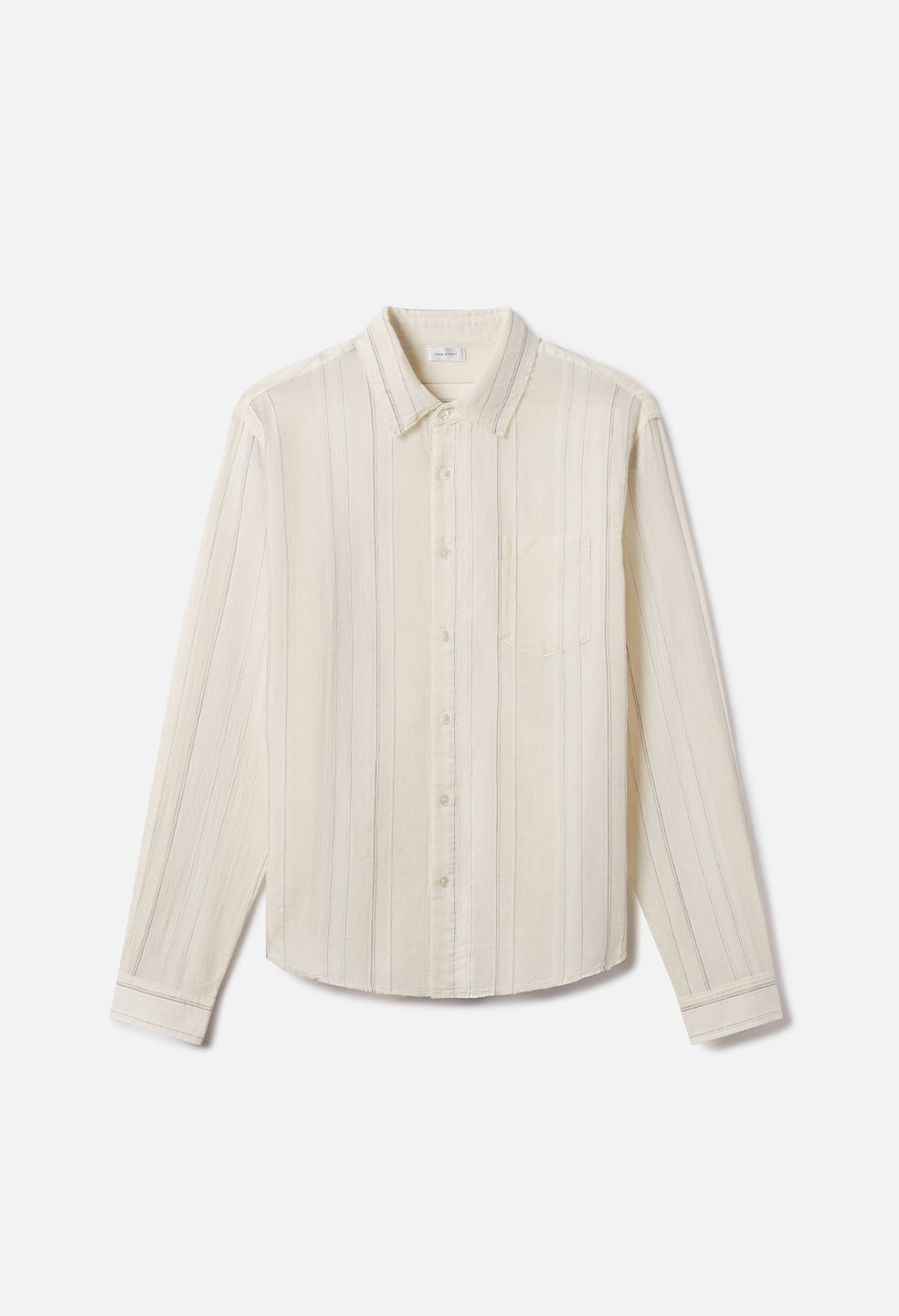 Raw Edge Cropped Cloak / Salt Stripe