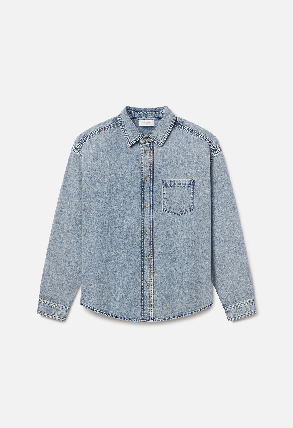 Denim Cloak Button Up / Acid Wash