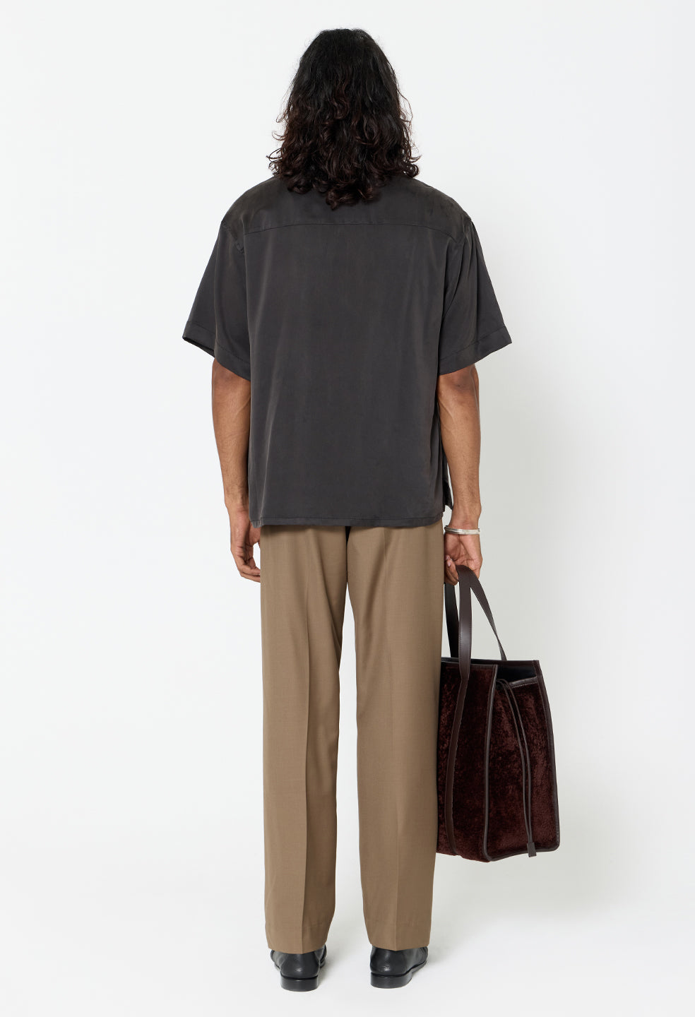 Wool Wide Easy Trouser / Mocha