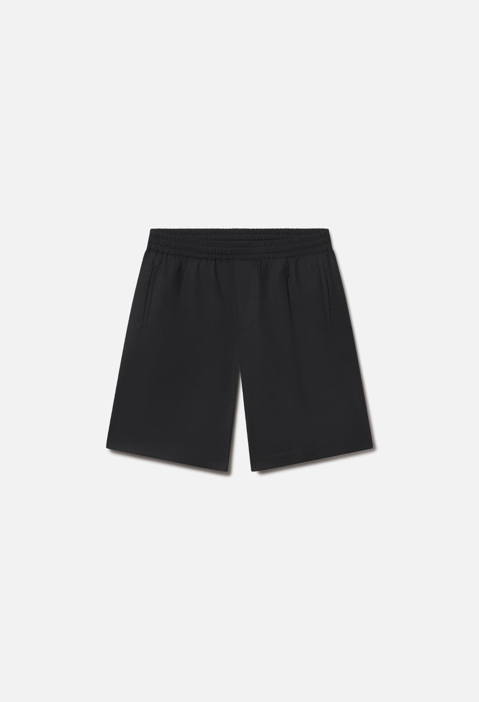 Wool Wide Easy Shorts / Black