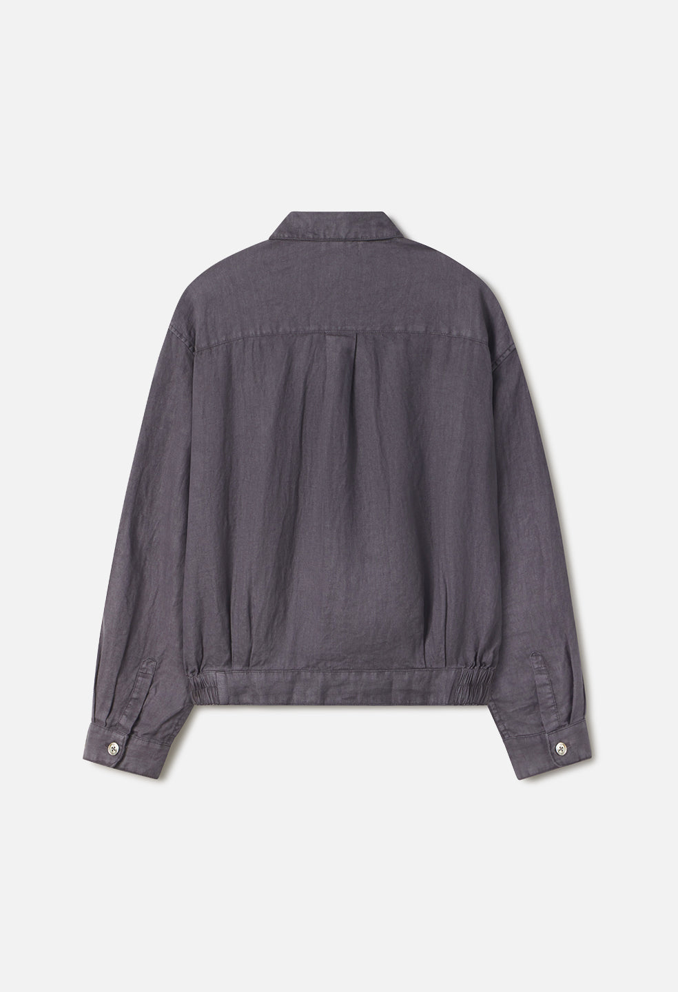Nigril Linen Zip Jacket / Washed Black