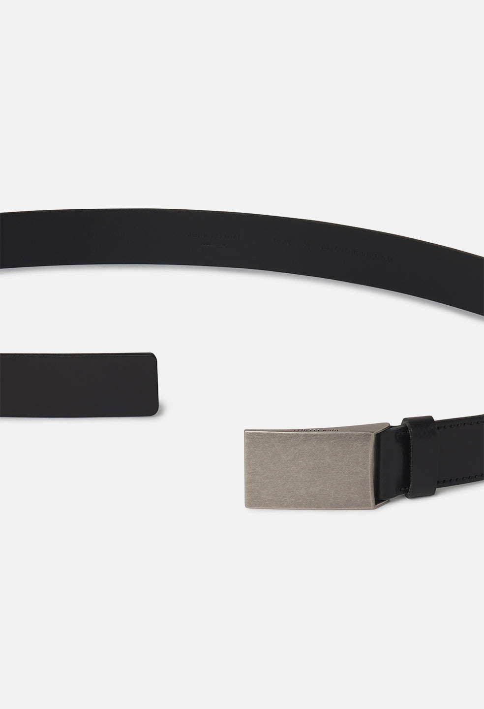 Lucas Leather Belt / Black x Nickel
