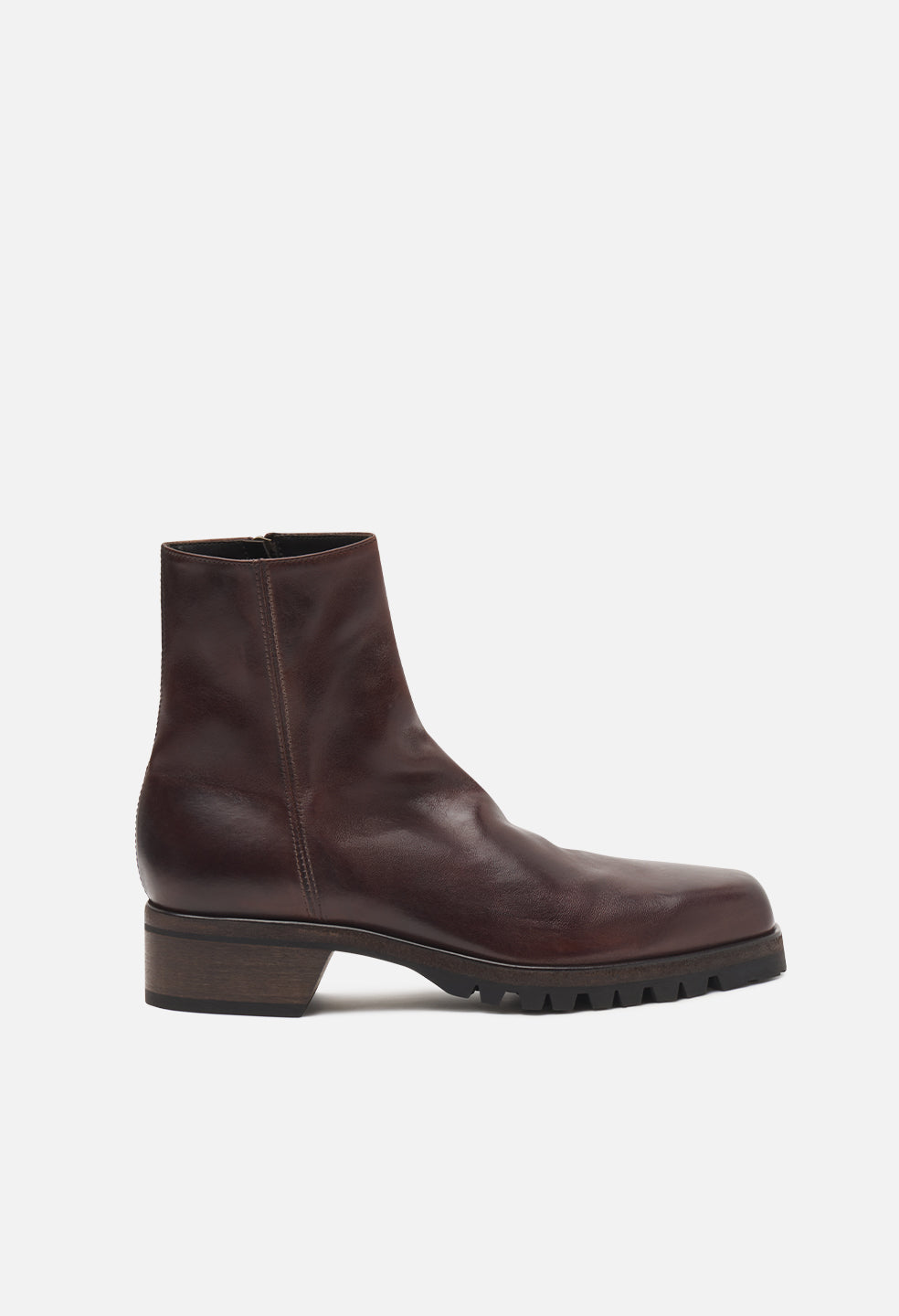 Square Toe Boot / Sepia