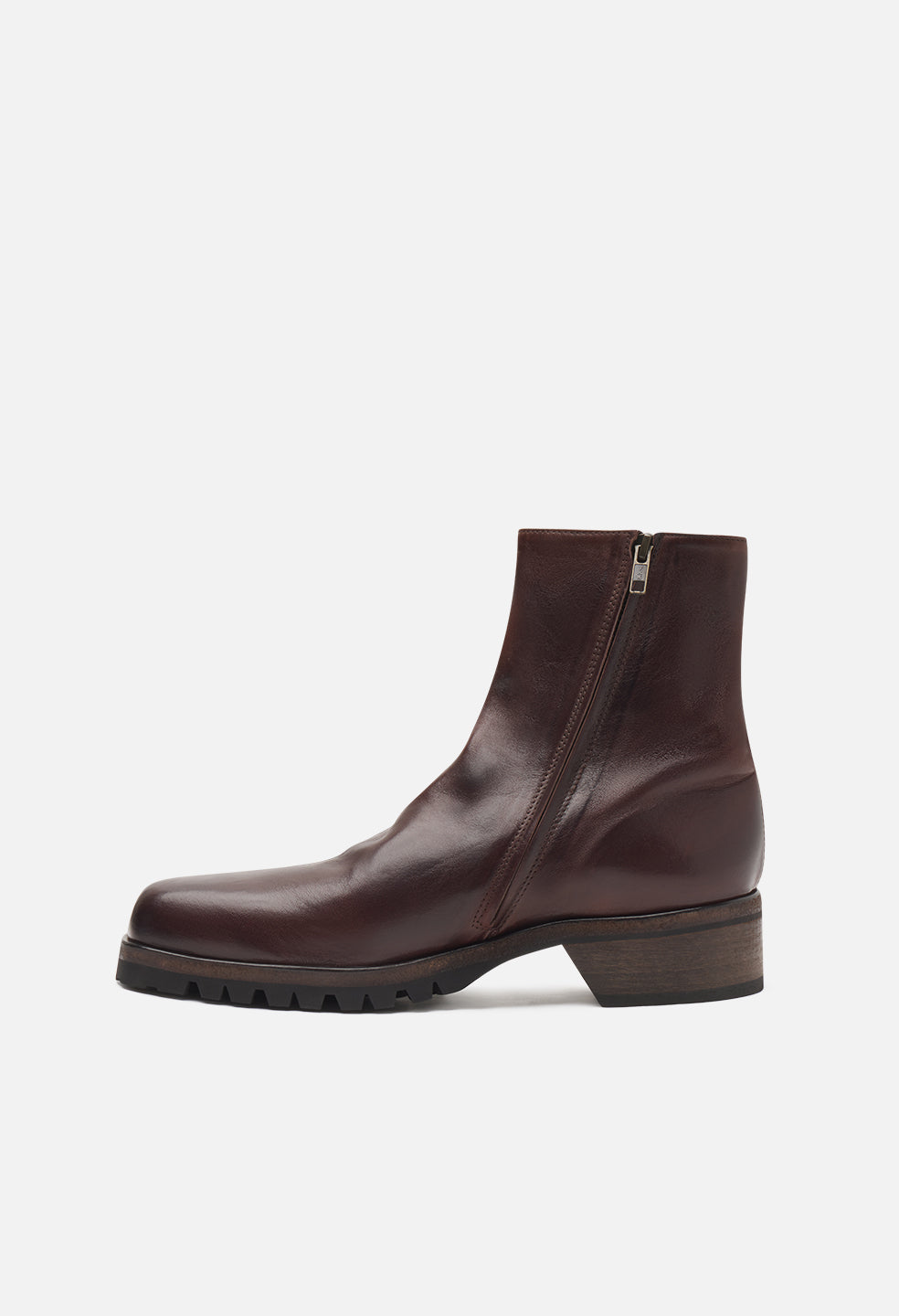 Square Toe Boot / Sepia