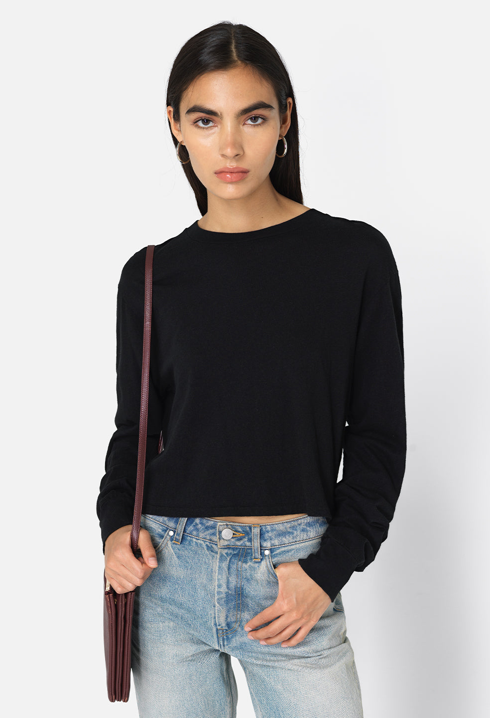 JOHN BLACK FITTED CUT-OUT TOP-
