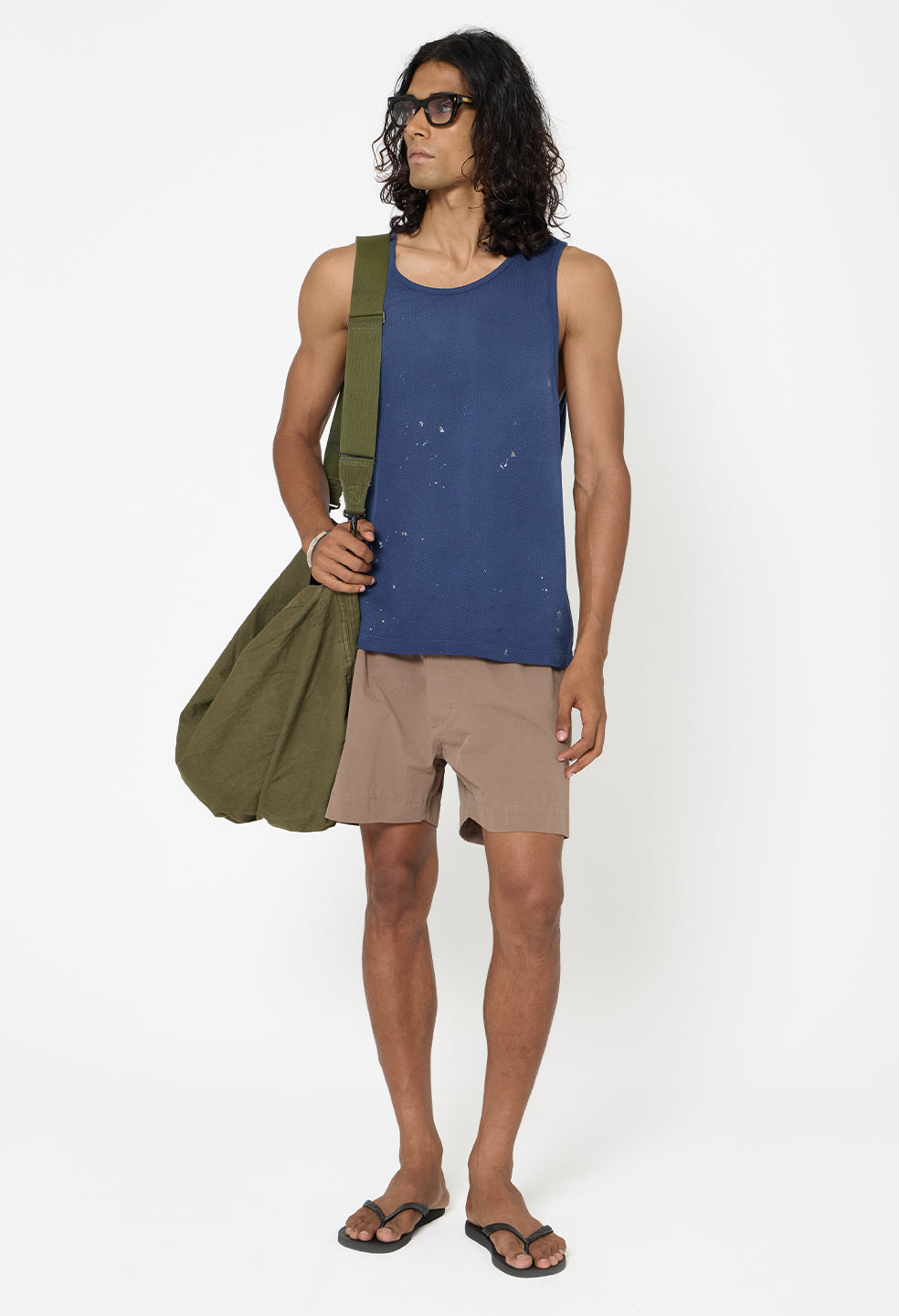 Odeon Mesh Tank / Vintage Navy