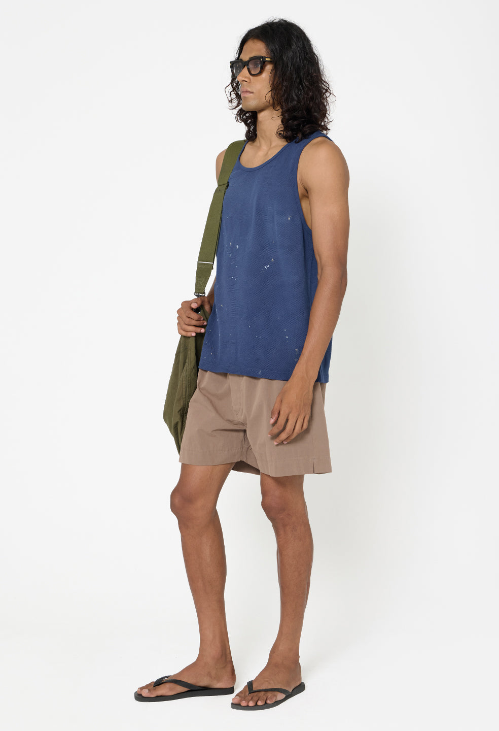 Odeon Mesh Tank / Vintage Navy