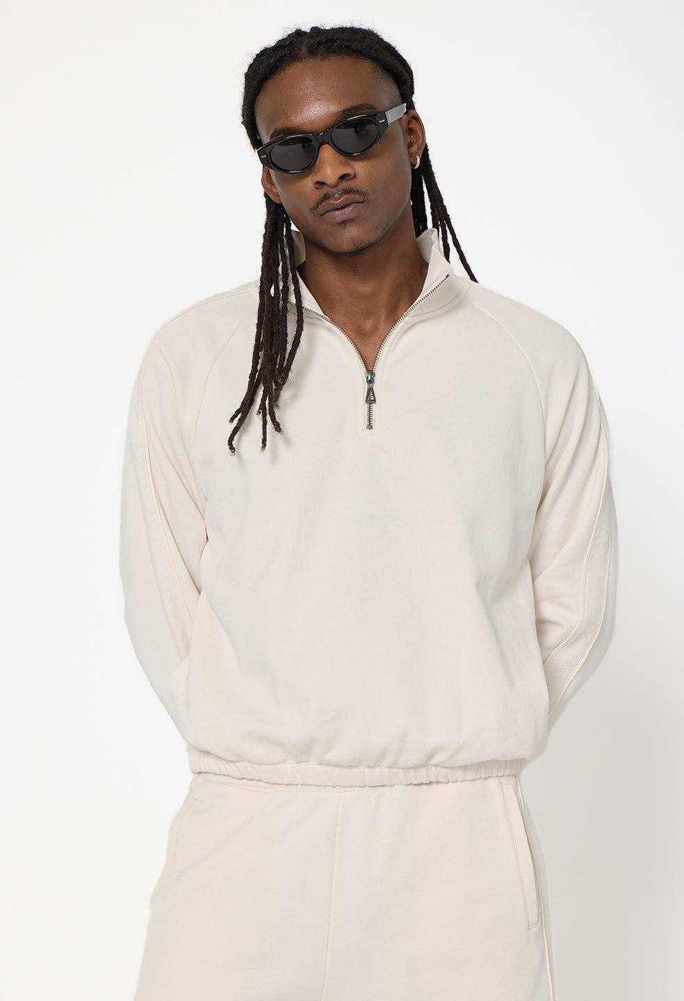 Track Half Zip / Salt