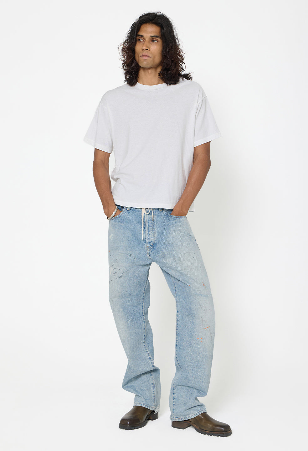 Summer Reversed Cropped Tee / White