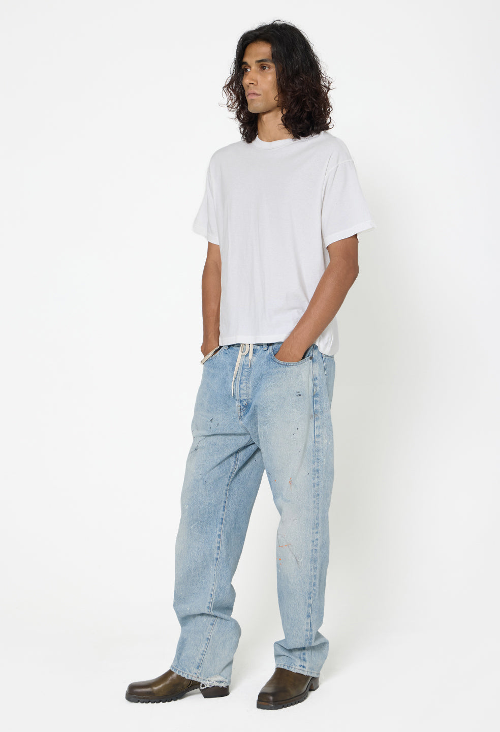 Summer Reversed Cropped Tee / White