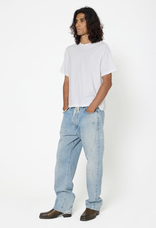 Summer Reversed Cropped Tee / White