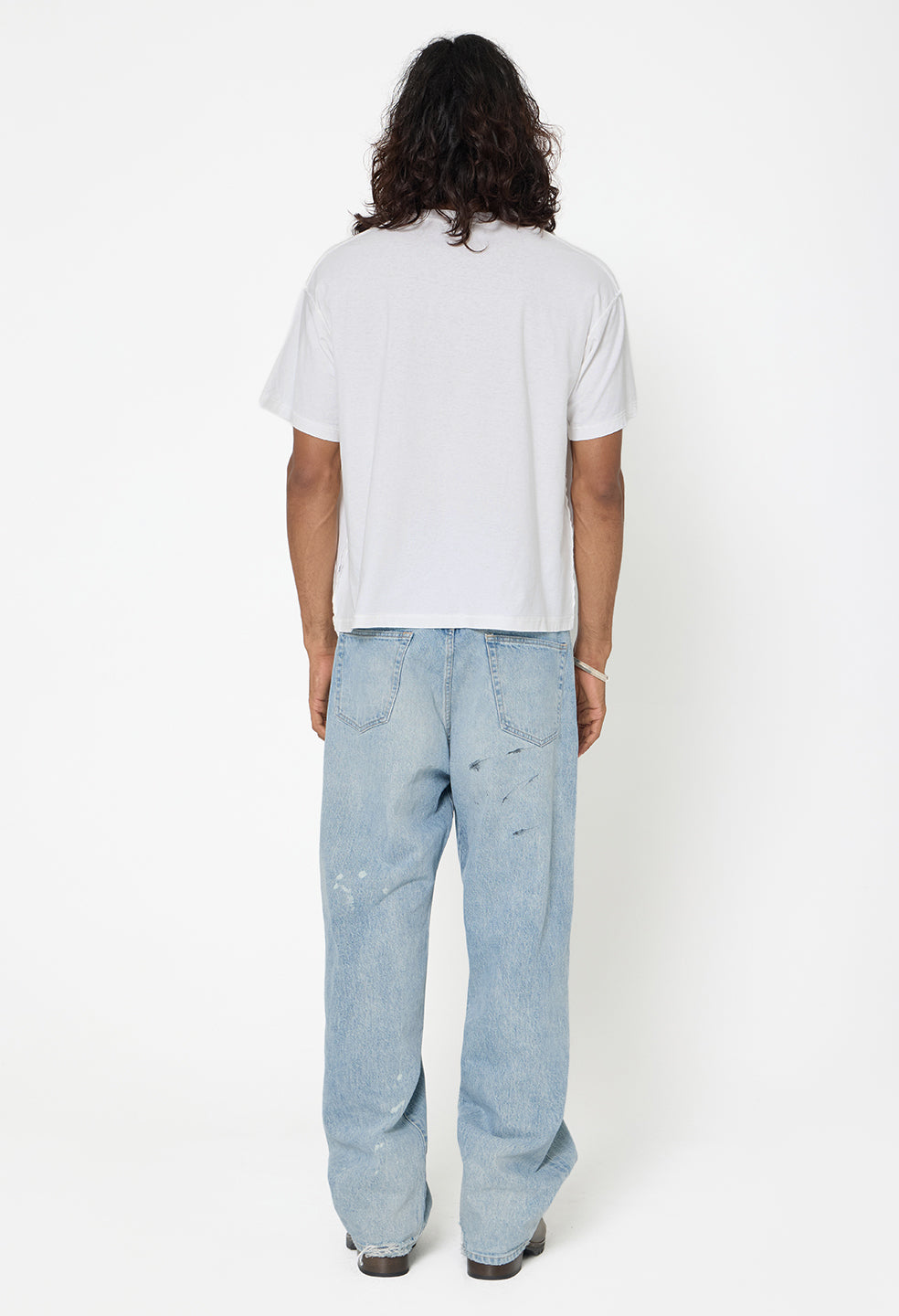 Summer Reversed Cropped Tee / White