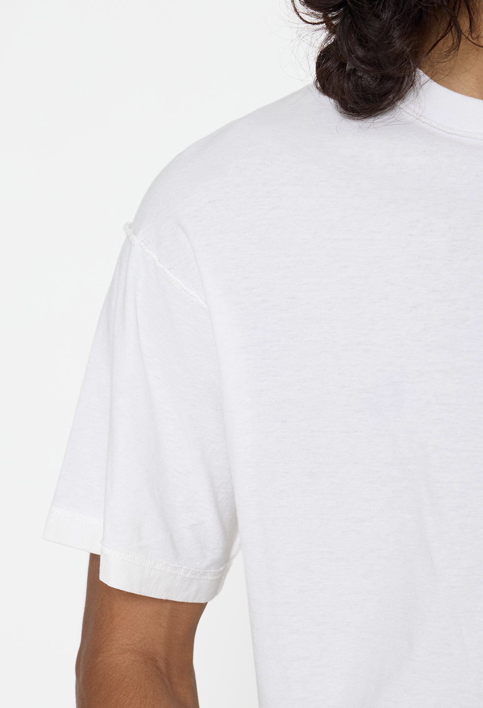 Summer Reversed Cropped Tee / White