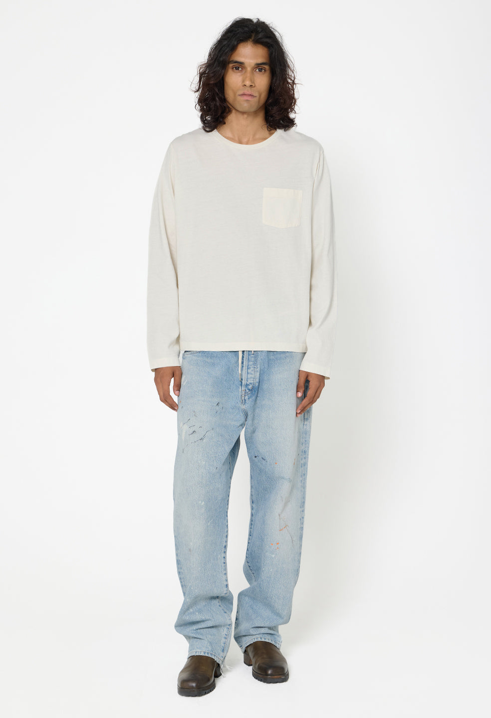 Air Spun LS Beach Pocket Tee / Salt