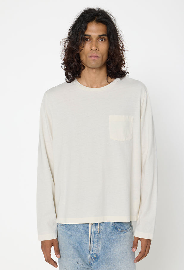 Air Spun LS Beach Pocket Tee / Salt