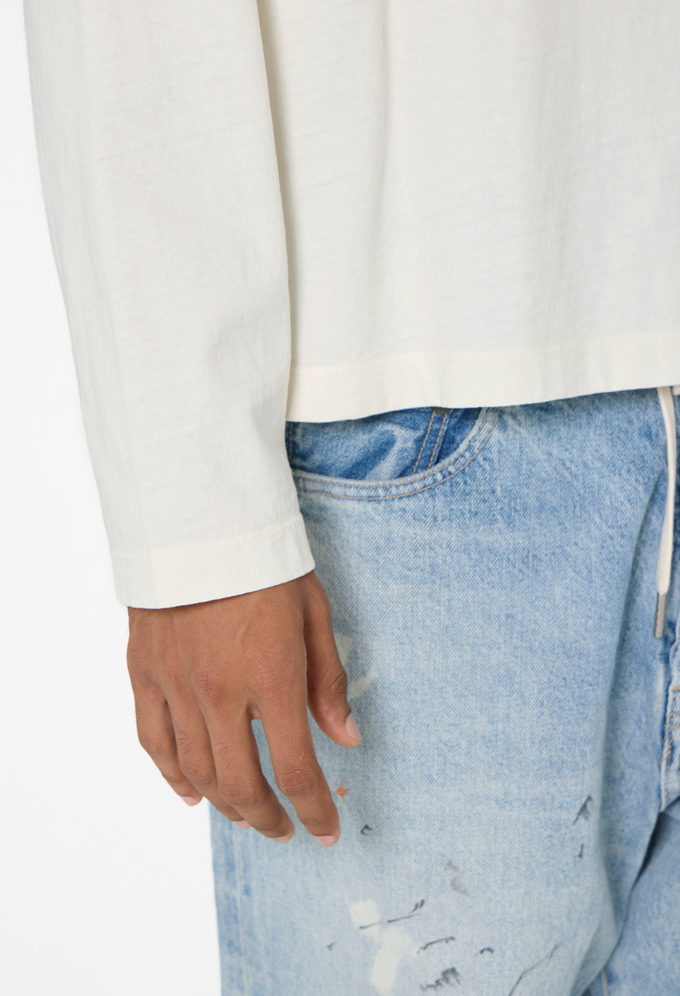 Air Spun LS Beach Pocket Tee / Salt