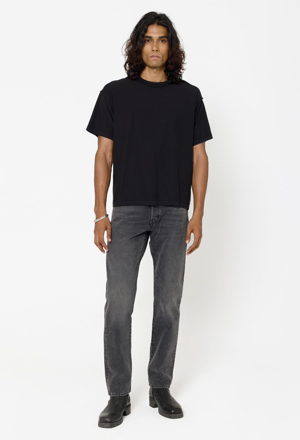 Summer Reversed Cropped Tee / Black