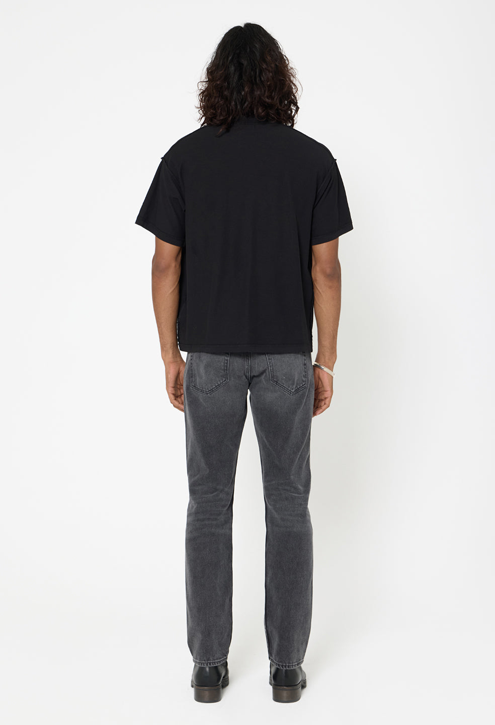 Summer Reversed Cropped Tee / Black