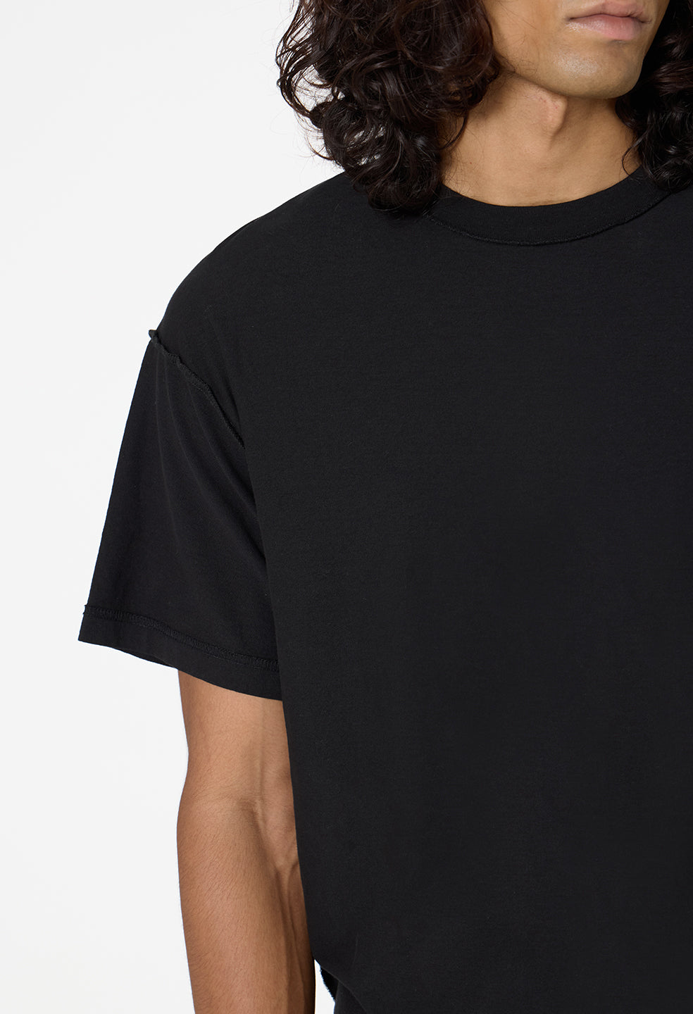 Summer Reversed Cropped Tee / Black