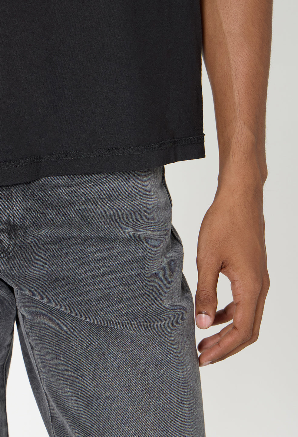 Summer Reversed Cropped Tee / Black