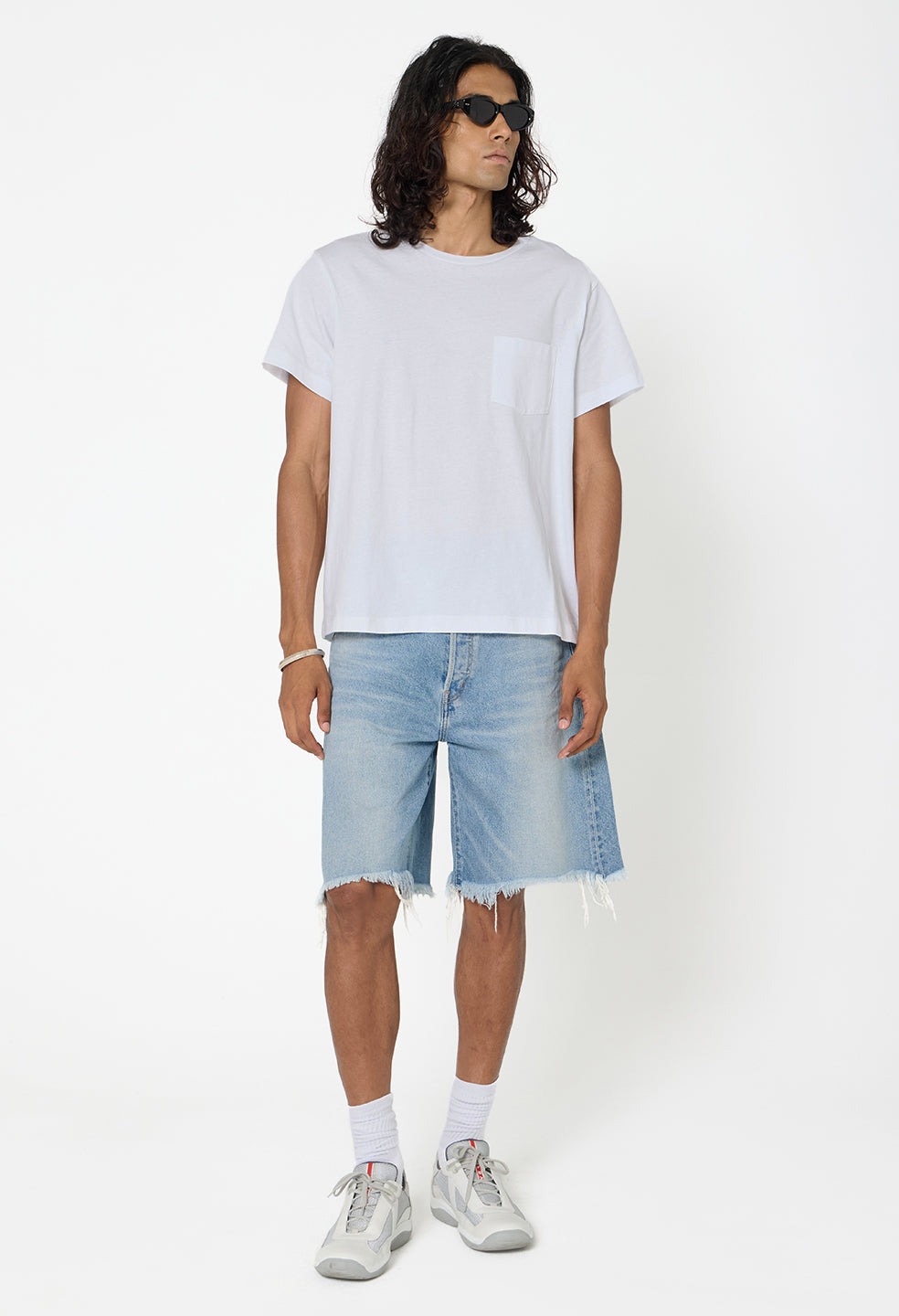 Air Spun Beach Pocket Tee / White