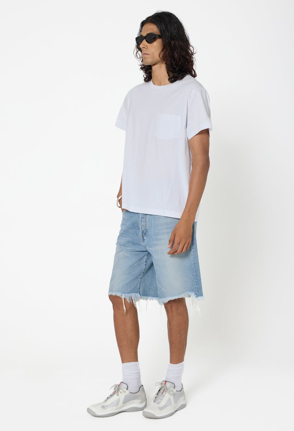 Air Spun Beach Pocket Tee / White