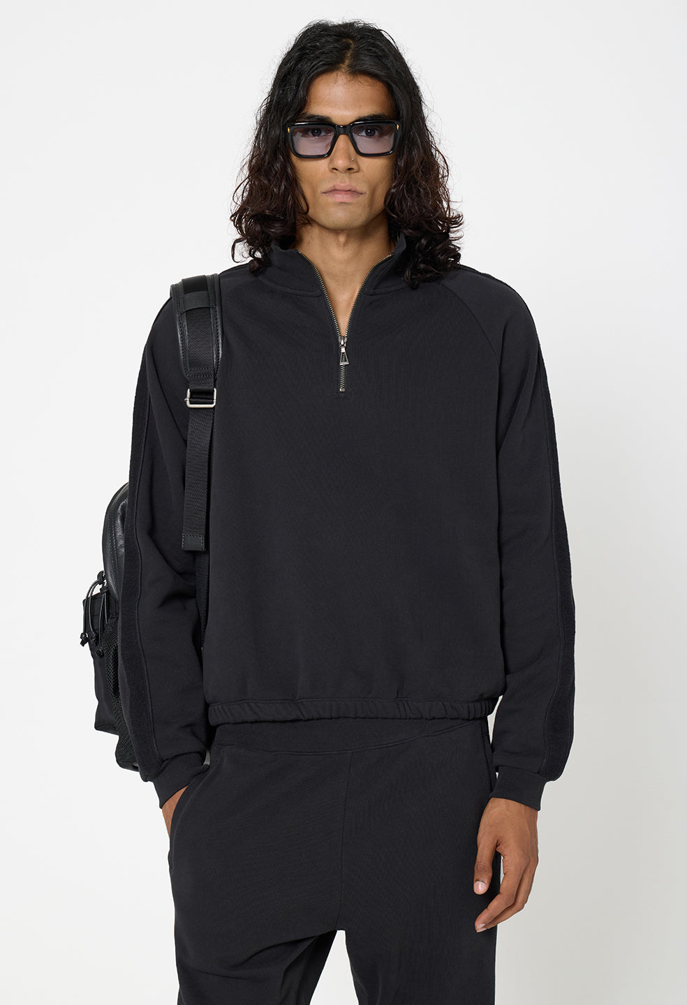 Track Half Zip / Black