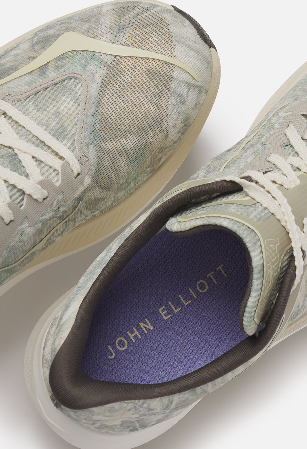 John Elliott x Hoka Rocket X 3 / Spray Green x Antique White