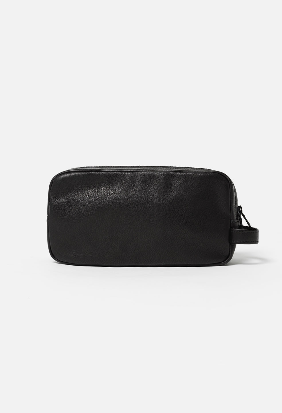 Black Leather Dopp Kit, Men's Leather Wash Bag