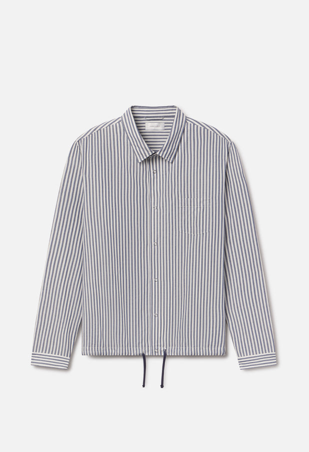 Gallery Snap Shirt / Blue x White Stripe