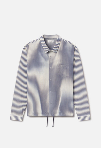 Gallery Snap Shirt / Blue x White Stripe