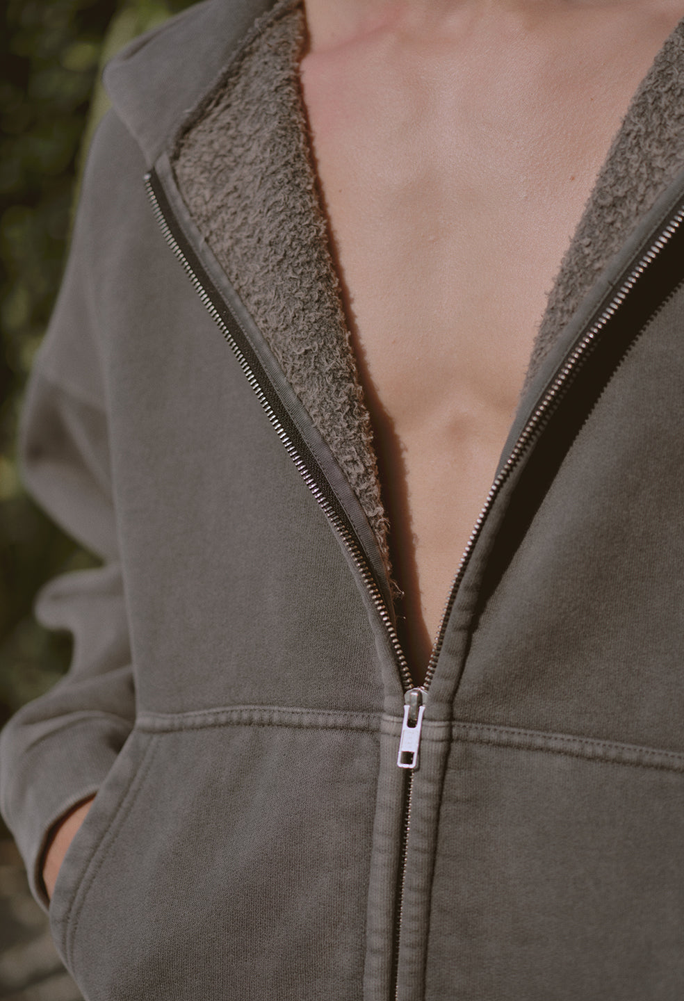 Overcast Fleece Frances Full-Zip / Washed Black