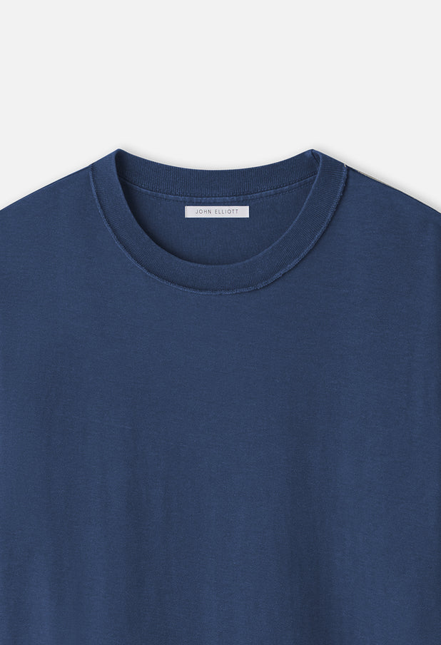 Summer Reversed Cropped Tee / Washed Cadet
