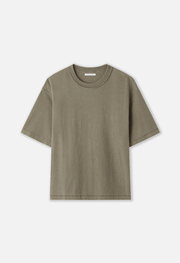 Summer Reversed Cropped Tee / Washed Oak