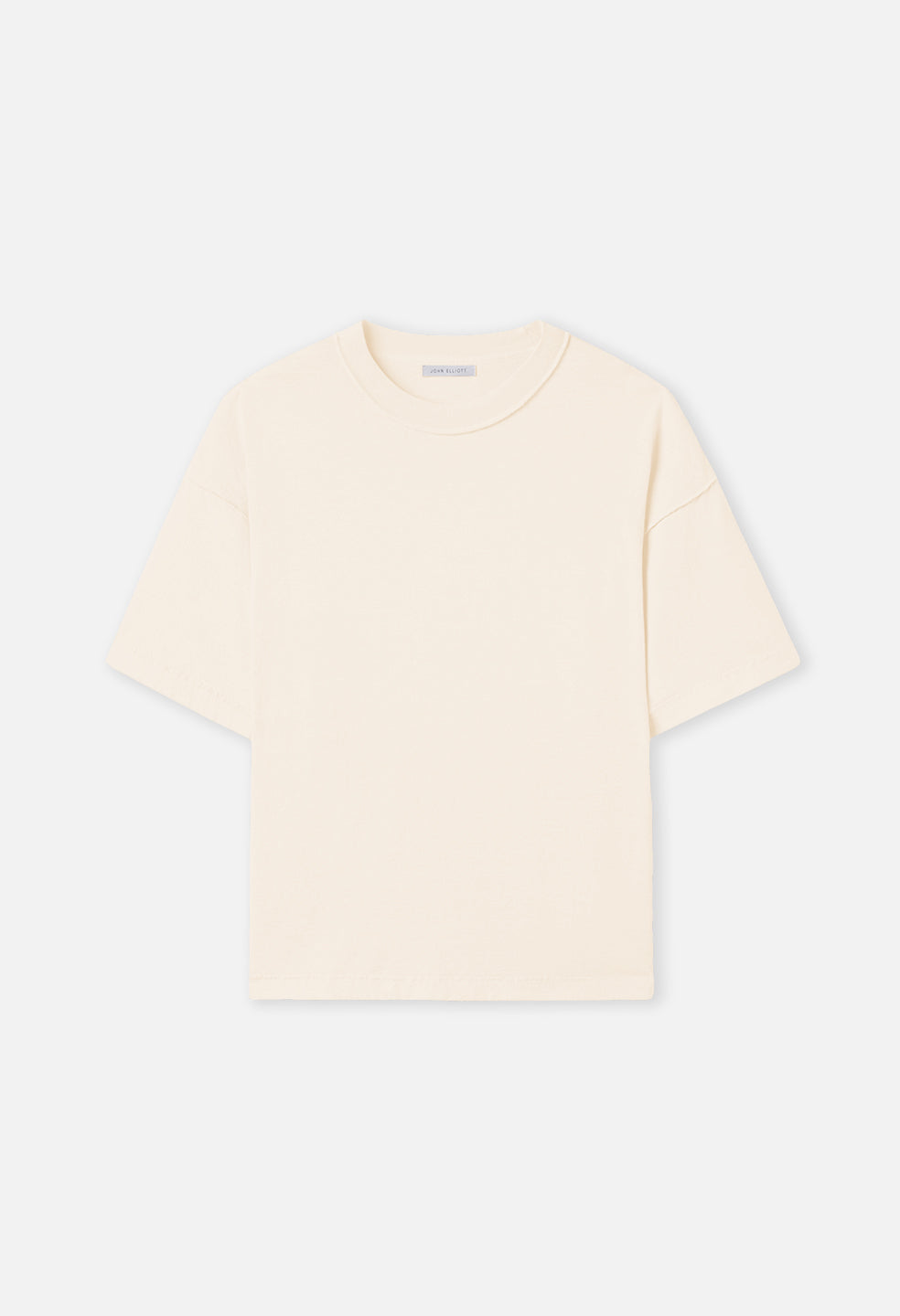 Reversed Cropped Tee / Washed Salt