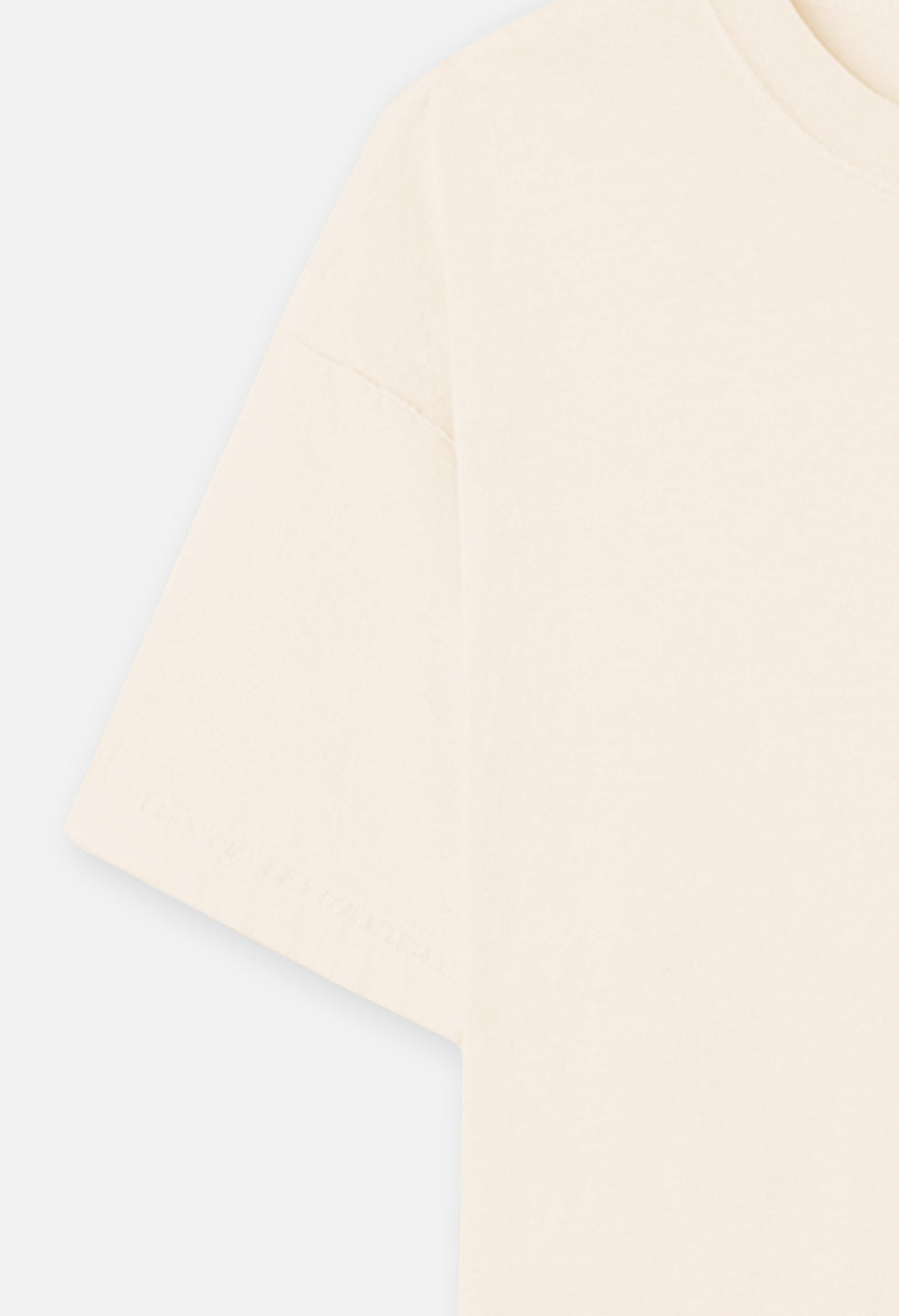 Reversed Cropped Tee / Washed Salt