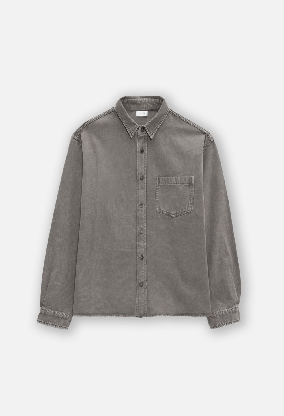 Solid Hemi Oversized Shirt / Washed Black