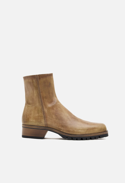 John Elliott Leather Shoes NIB size 11 (44) Square Toe Boot / Taupe main image 3