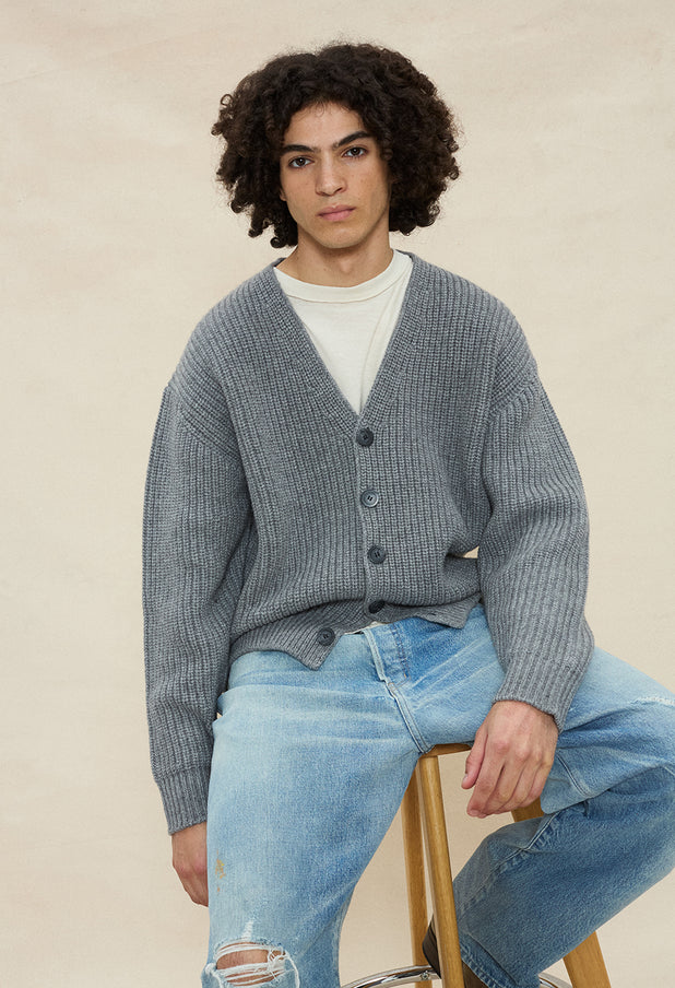 Capri Cashmere Cardigan / Grey
