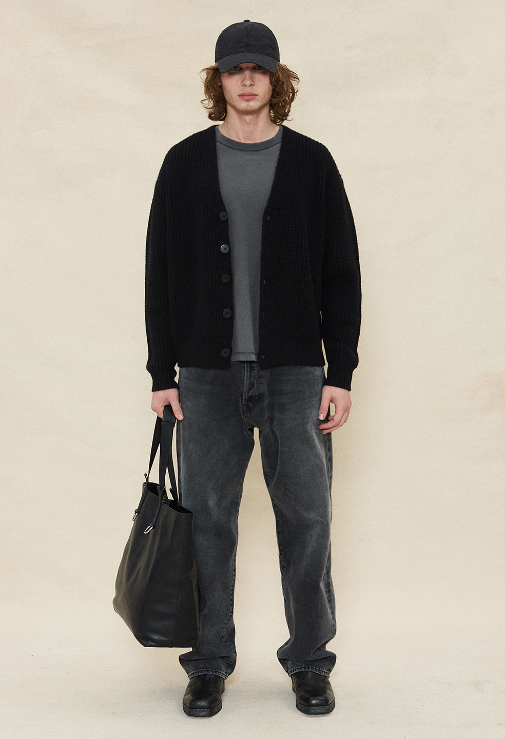 Capri Cashmere Cardigan / Black