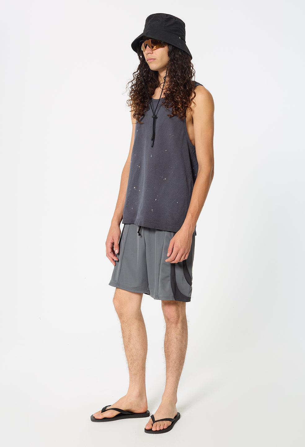 Odeon Mesh Tank / Vintage Black