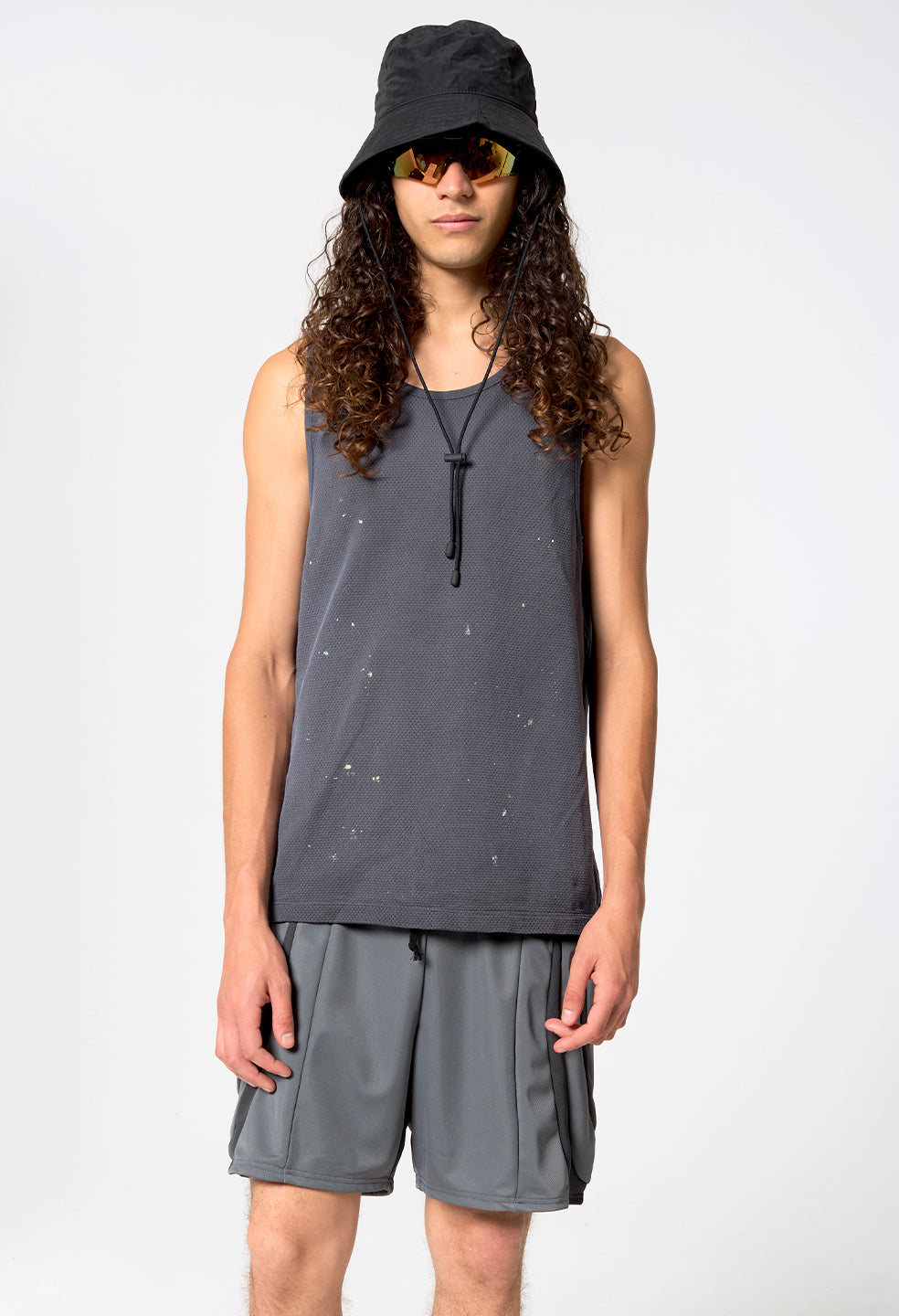 Odeon Mesh Tank / Vintage Black