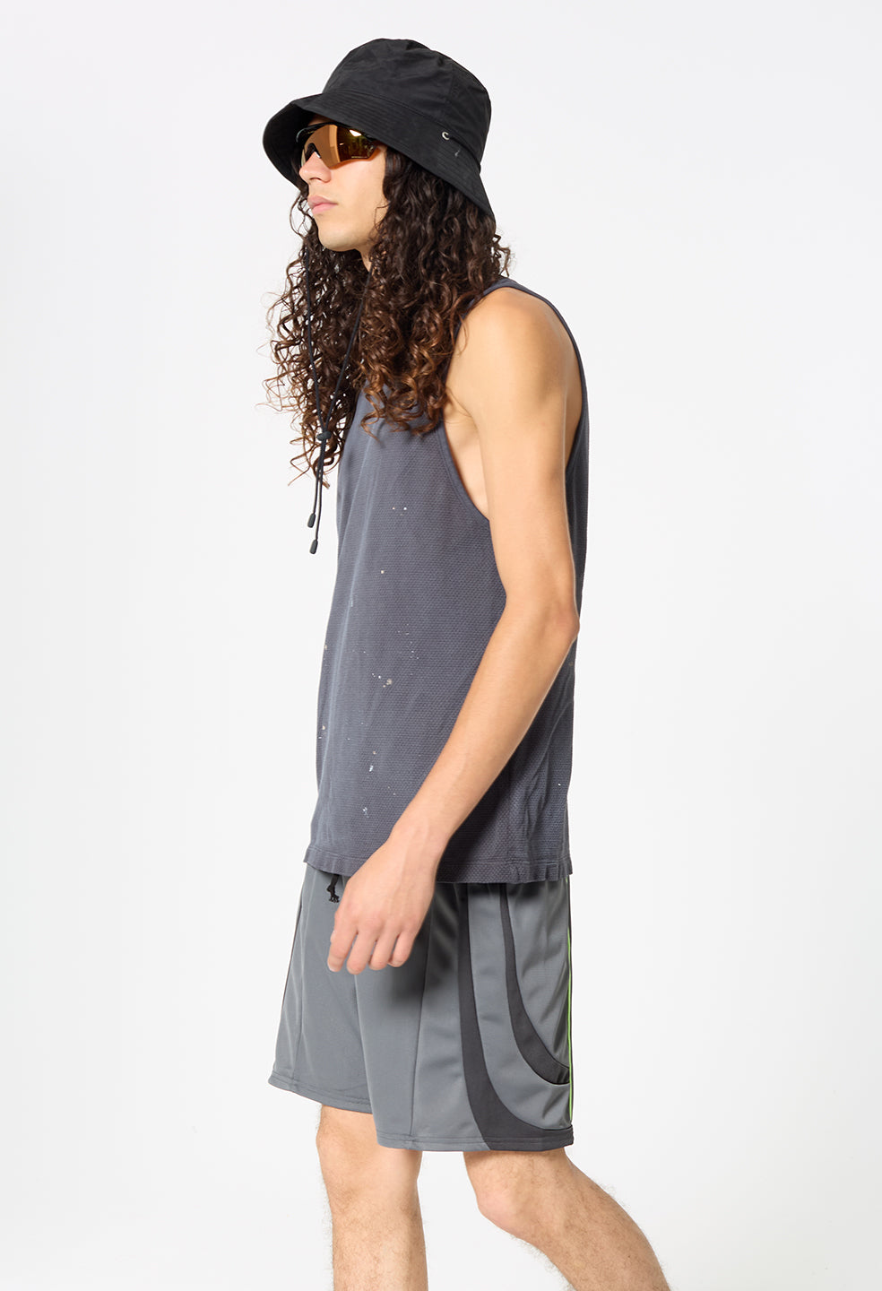 Odeon Mesh Tank / Vintage Black