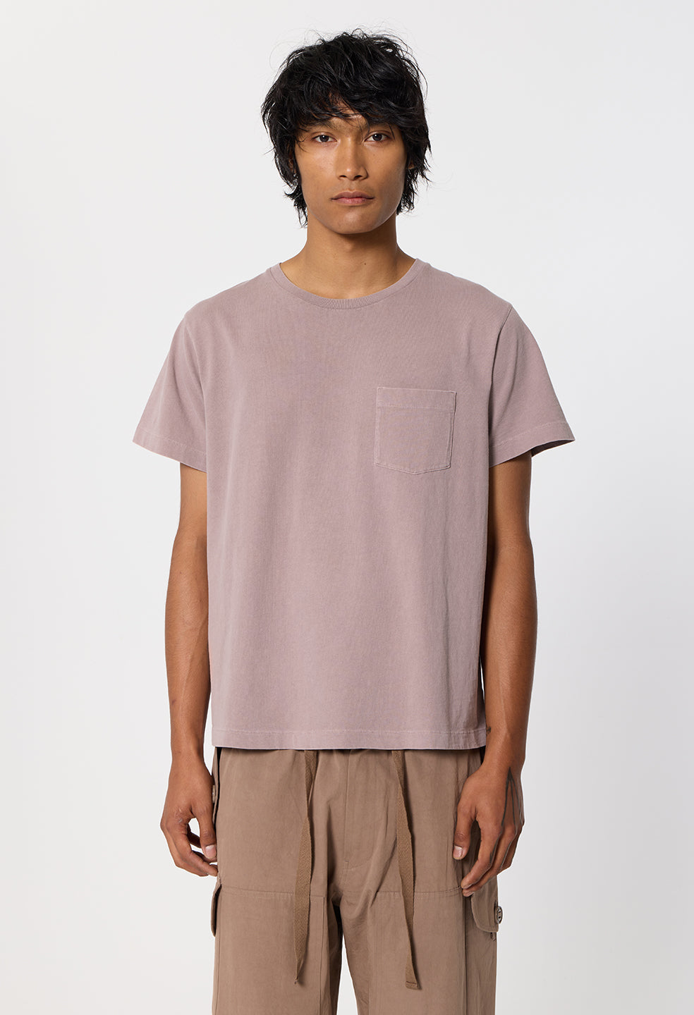 Air Spun Beach Pocket Tee / Plum